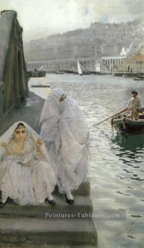 Dans le port d’Alger avant tout Suède Anders Zorn Peinture à l'huile